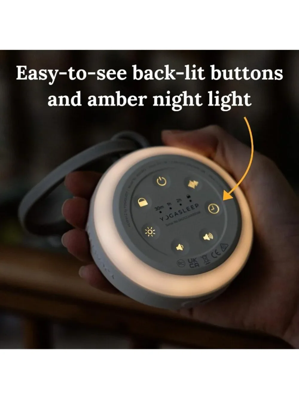 Portable Sound Machine for Baby & Kids, Night Light, 6 Soothing Sounds, Timer